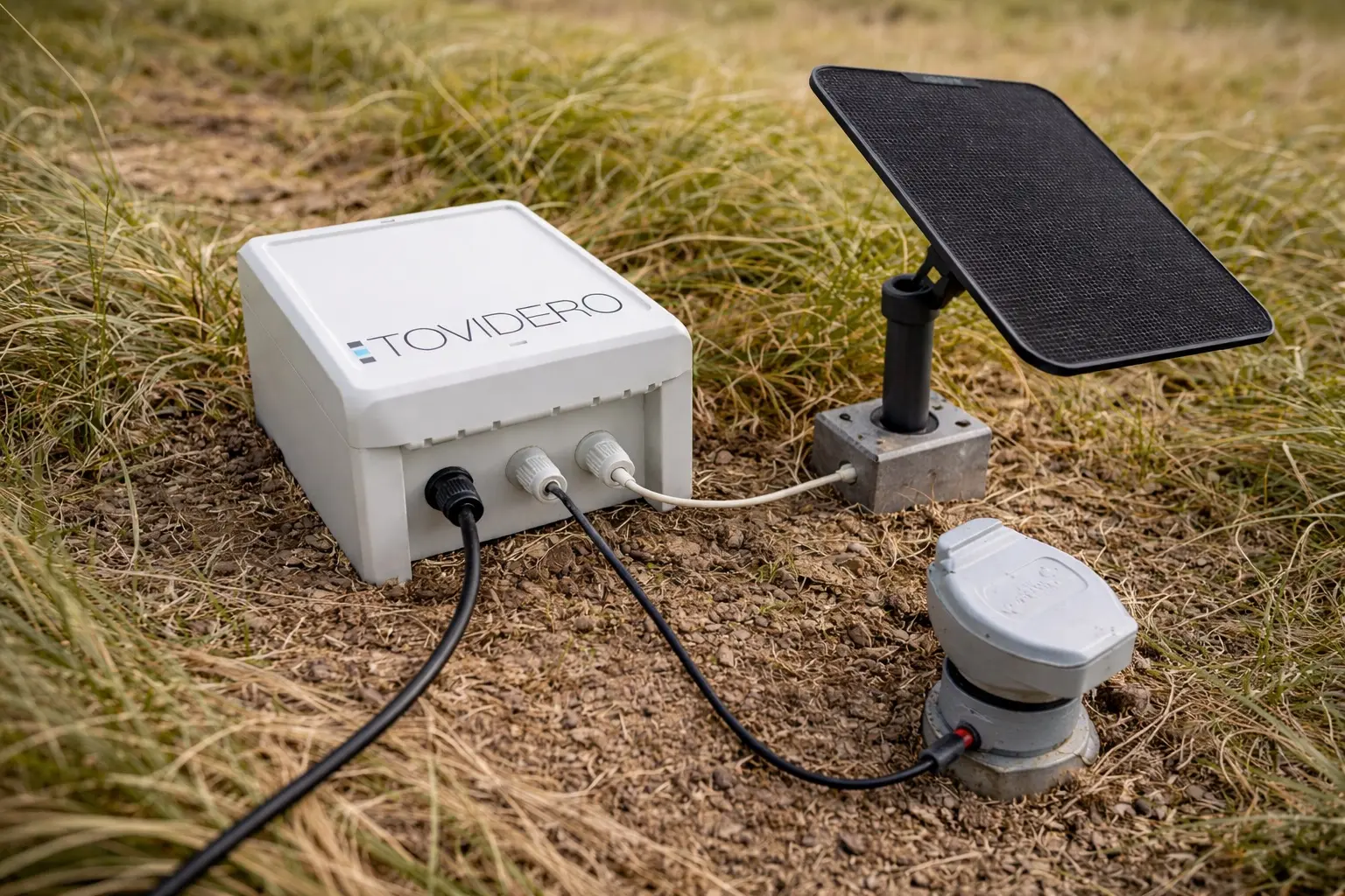 Envirodot an einem Wassermesspunkt in ländlicher Umgebung